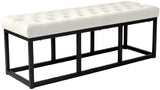 CLP Sitzbank Polson Samt Schwarz 120 cm
