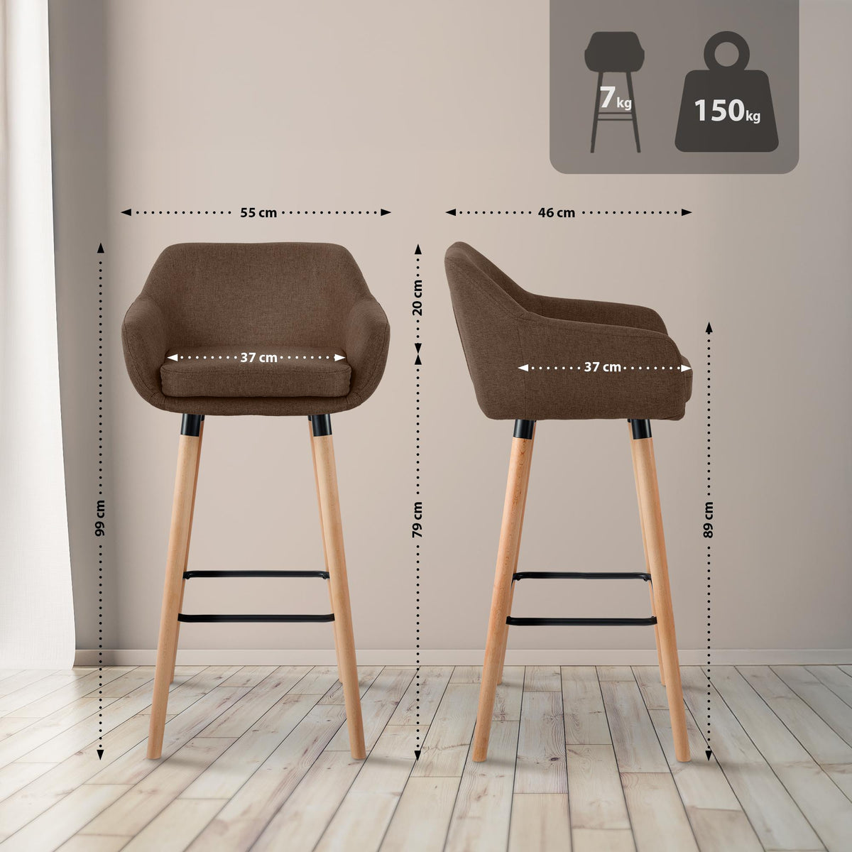 CLP Barhocker Grant Stoff – Produktabbildung 9