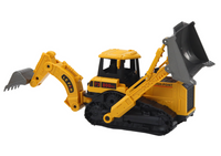 LEAN Toys Raupenbagger Baufahrzeug 2 Eimer Gelb – Produktabbildung 3