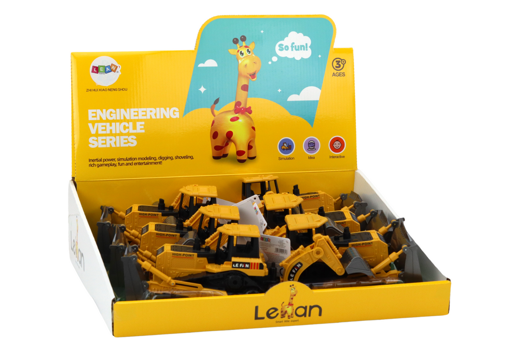 LEAN Toys Raupenbagger Baufahrzeug 2 Eimer Gelb – Produktabbildung 4