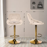 CLP Barhocker Milet Samt gold – Produktabbildung 2