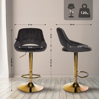 CLP Barhocker Milet Samt gold – Produktabbildung 9