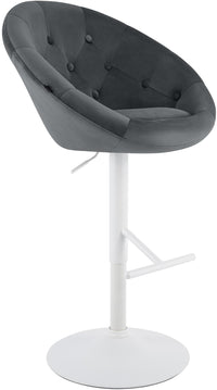 CLP Barhocker London Samt weiß
