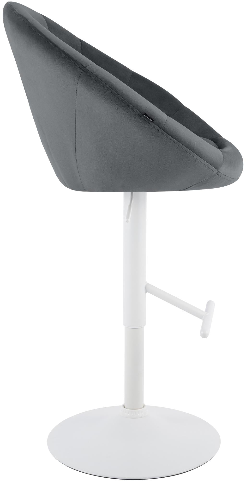 CLP Barhocker London Samt weiß – Produktabbildung 5