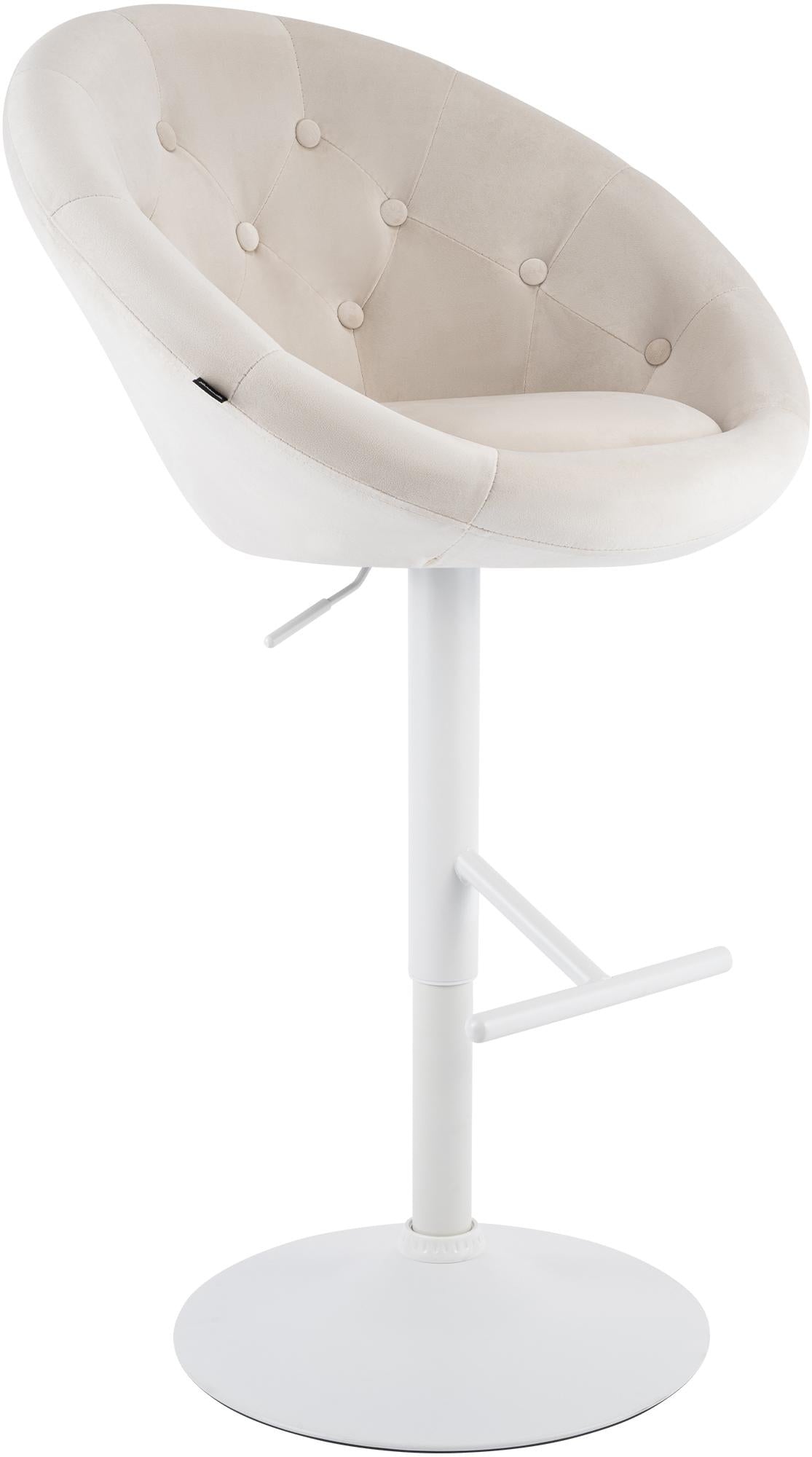 CLP Barhocker London Samt weiß – Produktabbildung 8
