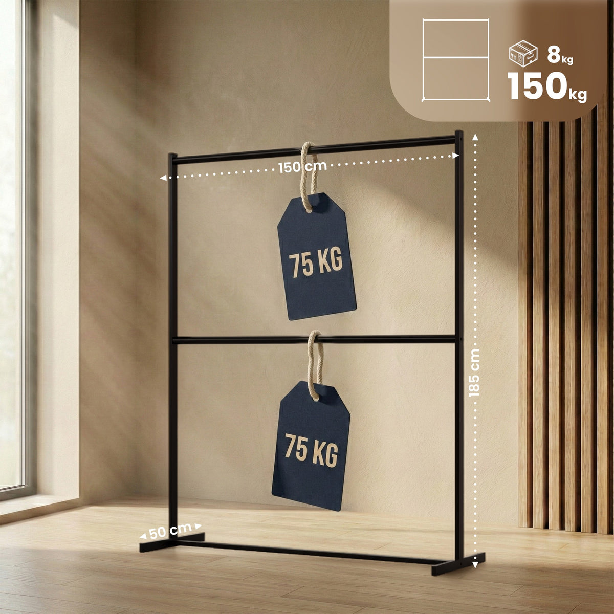 CLP Kleiderständer Helga 150x185 cm – Produktabbildung 2