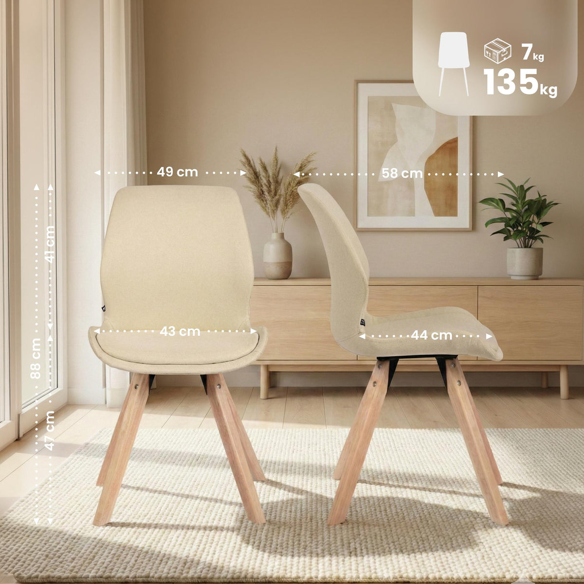 CLP Stuhl Luna Stoff – Produktabbildung 2