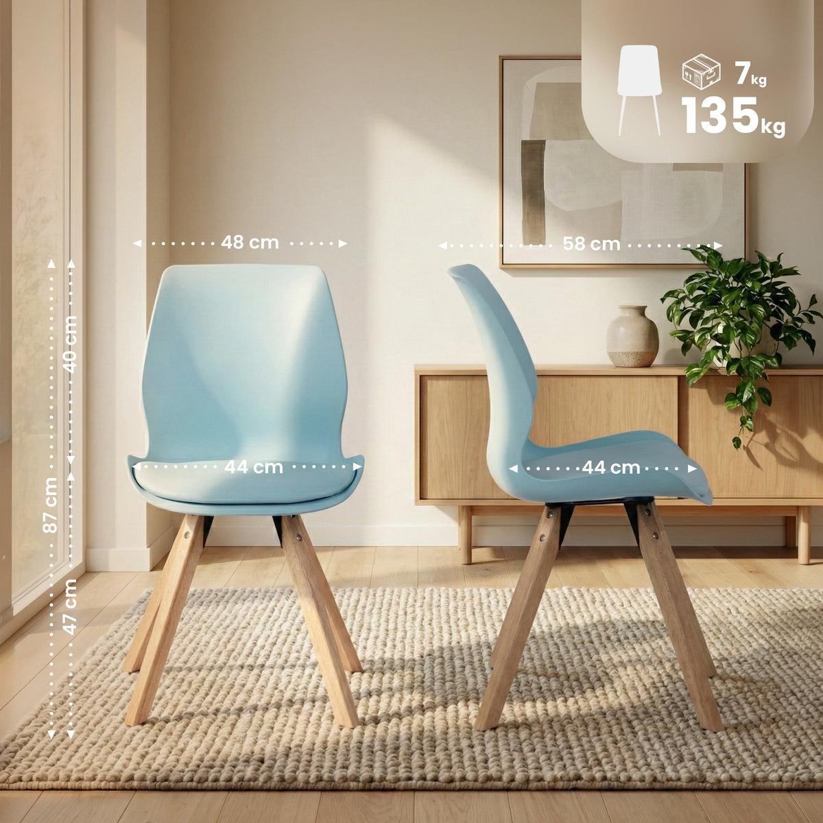 CLP 4er Set Stuhl Luna Kunststoff – Produktabbildung 9