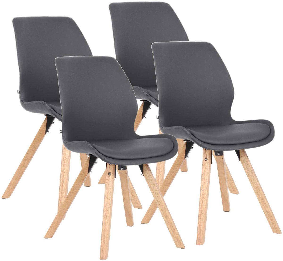 CLP 4er Set Stuhl Luna Kunstleder