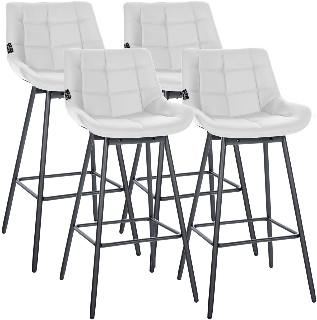 CLP 4er Set Barhocker Weston Schwenkbar Kunstleder