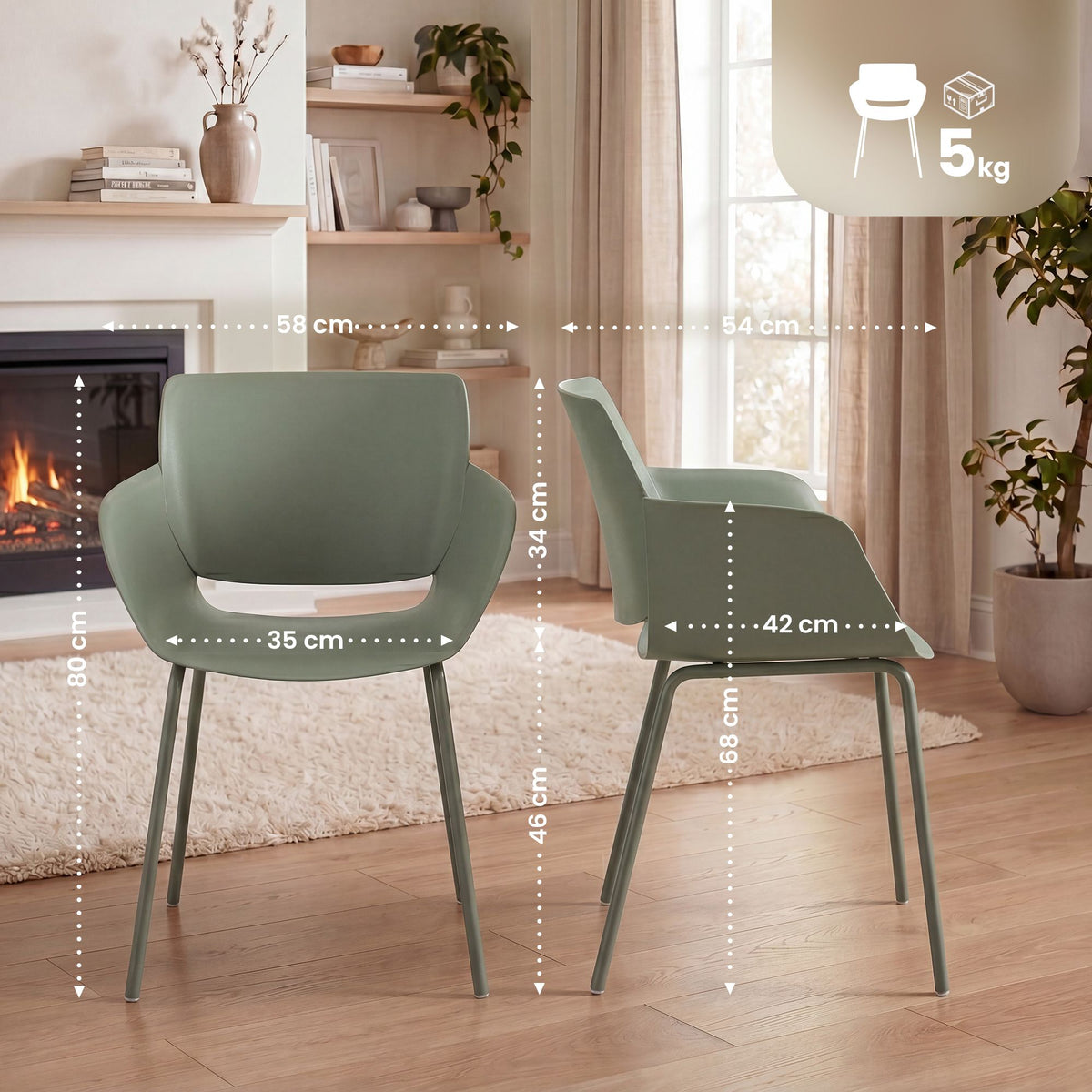CLP 2er Set Stuhl Alpena – Produktabbildung 2