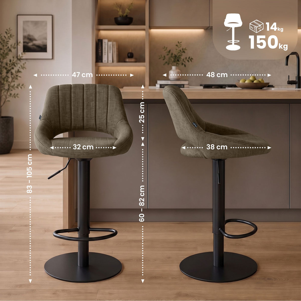 CLP Barhocker HD Milet B Stoff – Produktabbildung 9