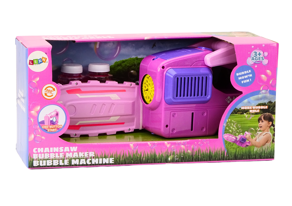 LEAN Toys Seifenblasenmaschine Kettensäge Rosa – Produktabbildung 4
