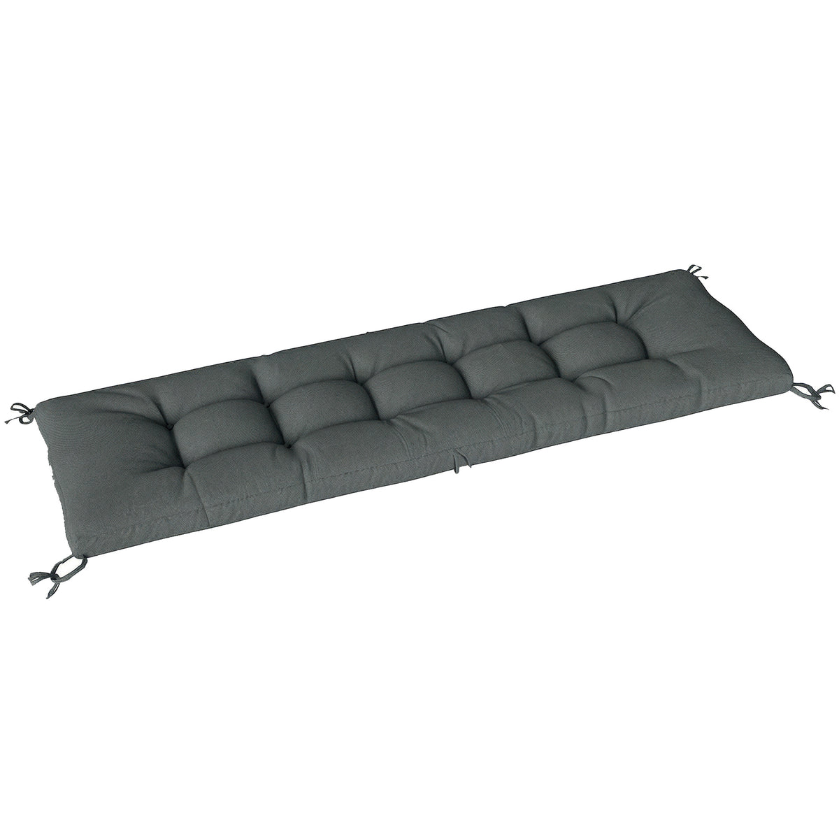 Removable pallet cushion seat cushion with fastening straps pallet upholstery for most loungers 198x65x13cm dark