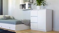 Kommode Malwa 1D3S WEISS – Produktabbildung 2