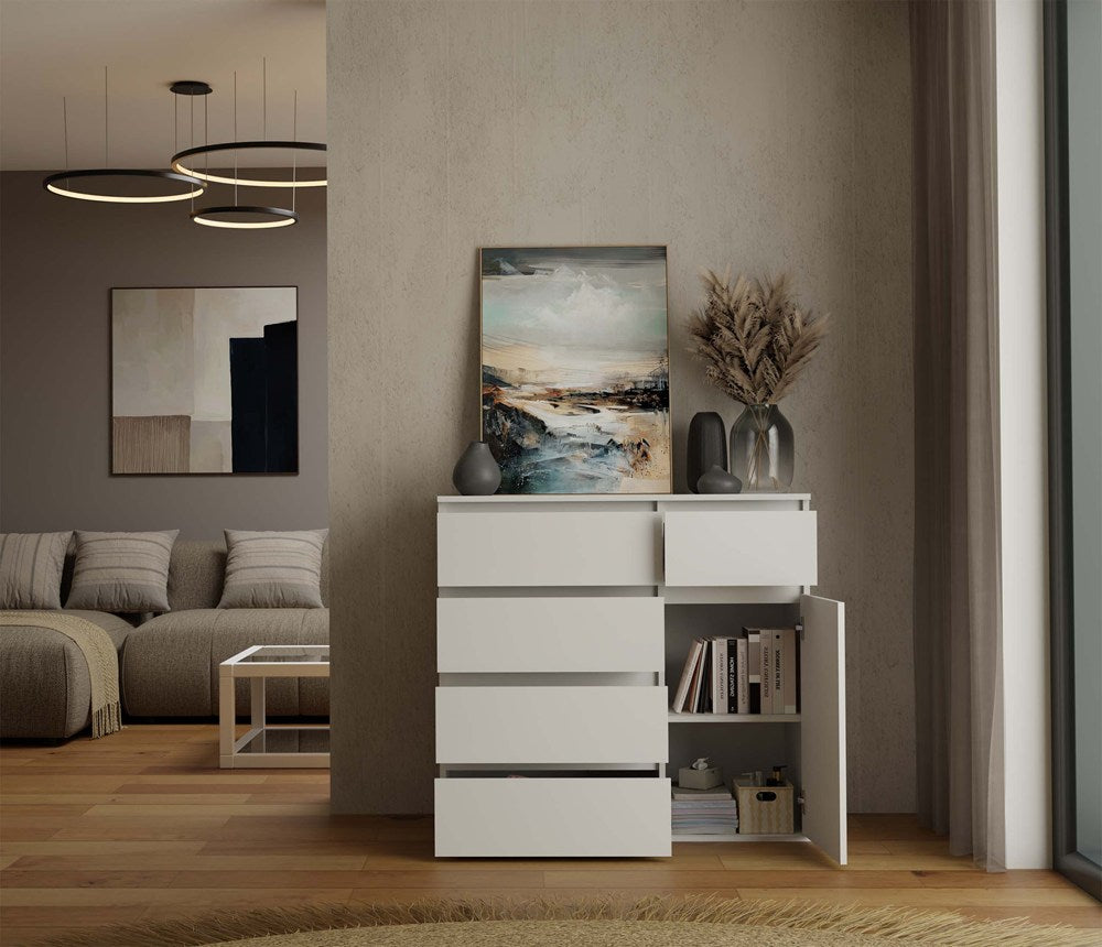 Kommode Malwa 1D5S WEISS – Produktabbildung 5
