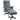 Massage office chair with footstool, 8 vibration points, 1 remote control, 1 side pocket, gray
