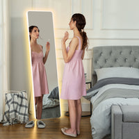 HOMCOM LED Ganzkörperspiegel, Touch-Steuerung, dimmbar, rahmenlos, 40 x 150 cm – Produktabbildung 10