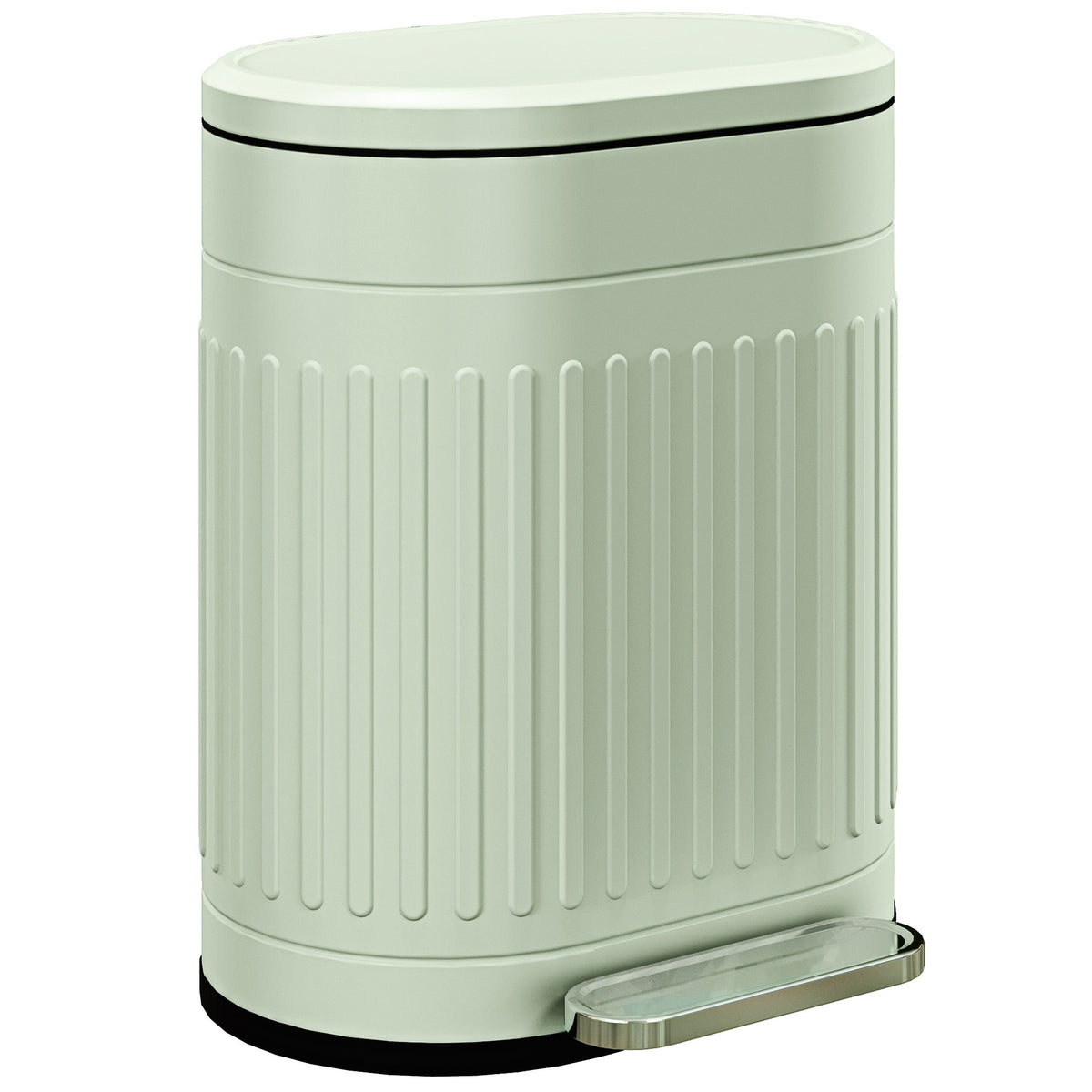 HOMCOM Mülleimer 20L Treteimer mit Deckel Fußpedal herausnehmbarem Inneneimer Soft-Close-Funktion 36,5 x 31,2