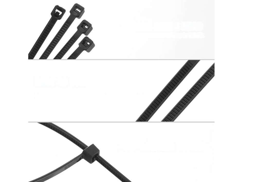 BLACK CABLE TIES 100 PCS. 2.5 x 120 mm (2)