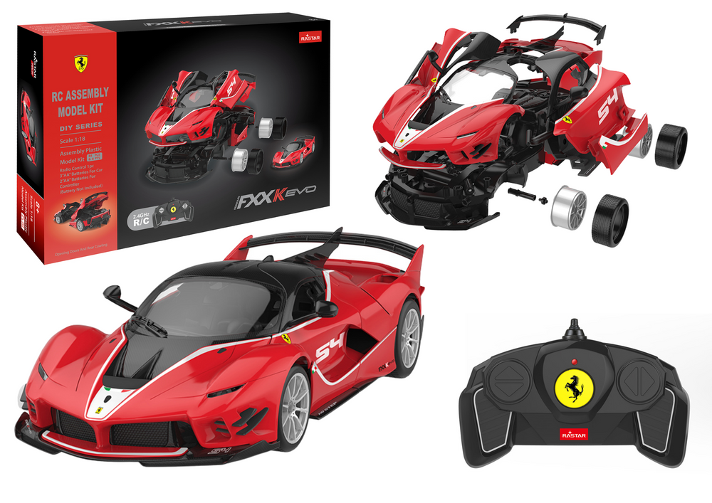 Rastar 1:18 Ferrari FXXK EVO RC Building Blocks Red 88 Pieces
