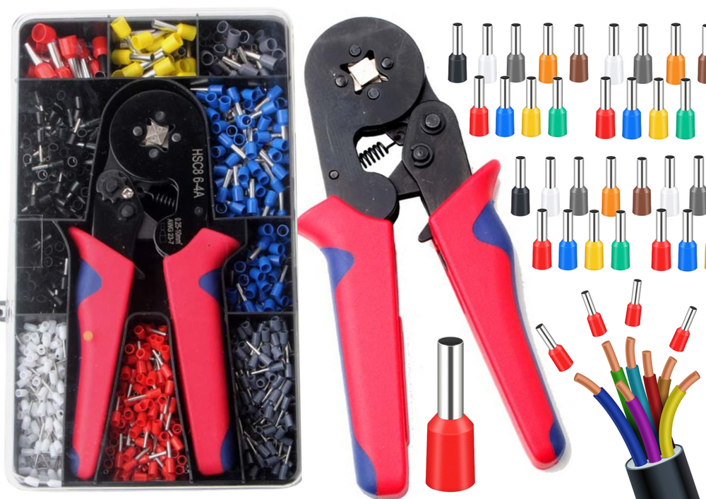 LEAN Crimpzangen-Set zur Montage von Aderendhülsen im Koffer, 1200-tlg – Produktabbildung 2