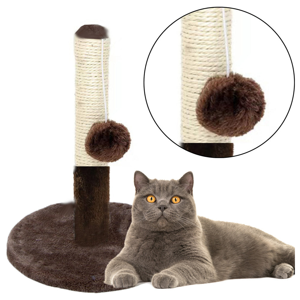 LEAN Katzenkratzer Kratzbaumturm Dunkelbraun 40 cm x 30 cm – Produktabbildung 2