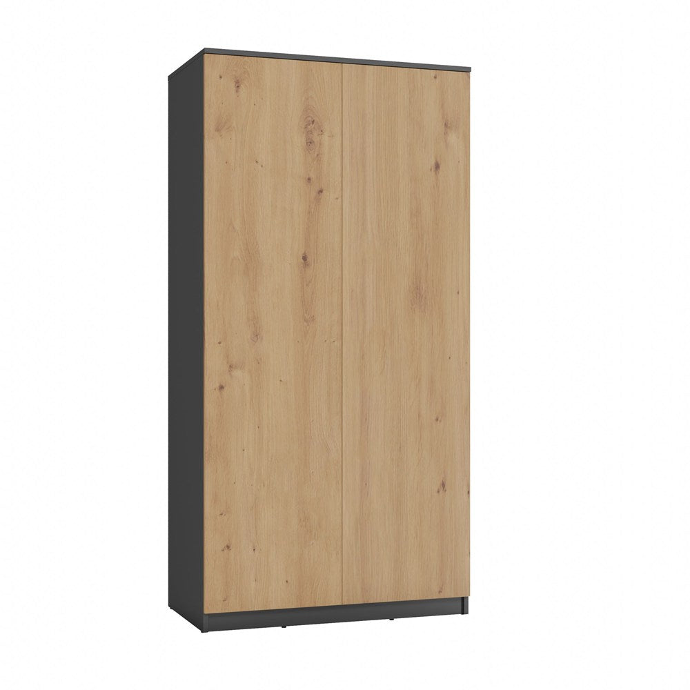 Kleiderschrank Malwa SD-90 ANTHRAZIT ARTISAN – Produktabbildung 2