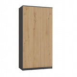 Kleiderschrank Malwa SD-90 ANTHRAZIT ARTISAN – Produktabbildung 2