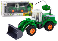 R/C Backhoe Loader Remote-controlled Lifting Arm Green