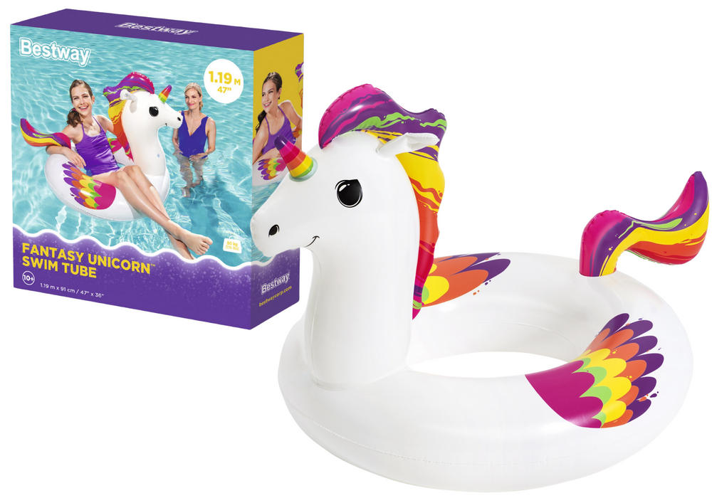 Aufblasbarer Einhorn-Schwimmring, 119 x 91 cm, Bestway 36159