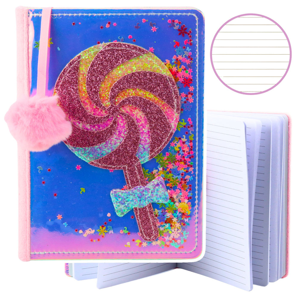 Notebook, notebook, lined, lollipop confetti, holographic, A5, 80 sheets