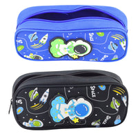 Cosmos Cosmonaut Pencil Case Two Compartments Black (3)