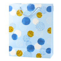 Gift bag polka dot pattern gold pastel 32 × 26 × 10 cm (3)