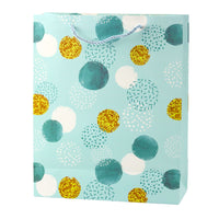 Gift bag polka dot pattern gold pastel 32 × 26 × 10 cm (5)