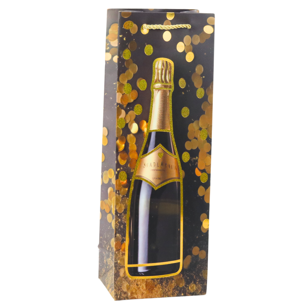 LEAN Geschenktüte für Wein, Papierflasche, Champagner, 35 x 12 x 9 cm – Produktabbildung 2