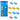 Set of 10 colored paper clips 19 mm