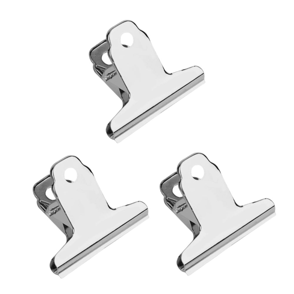 Set of 3 metal paper clips, 75 mm (2)
