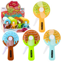 LEAN TOYS Mini-Donut-Windrad-Handfächer für Kinder, 4 Designs