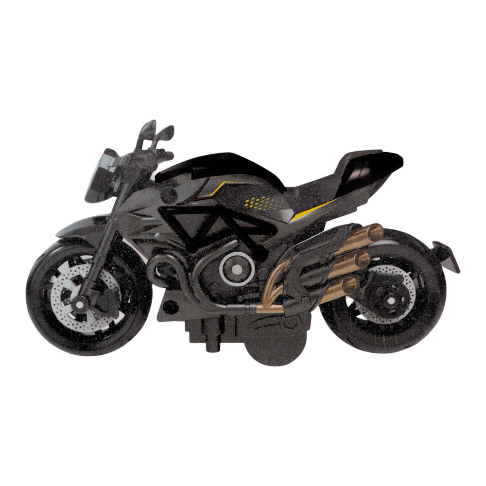 Motorcycle model kit, screws, metal, 1:14, DIY, gold elements, black (2)