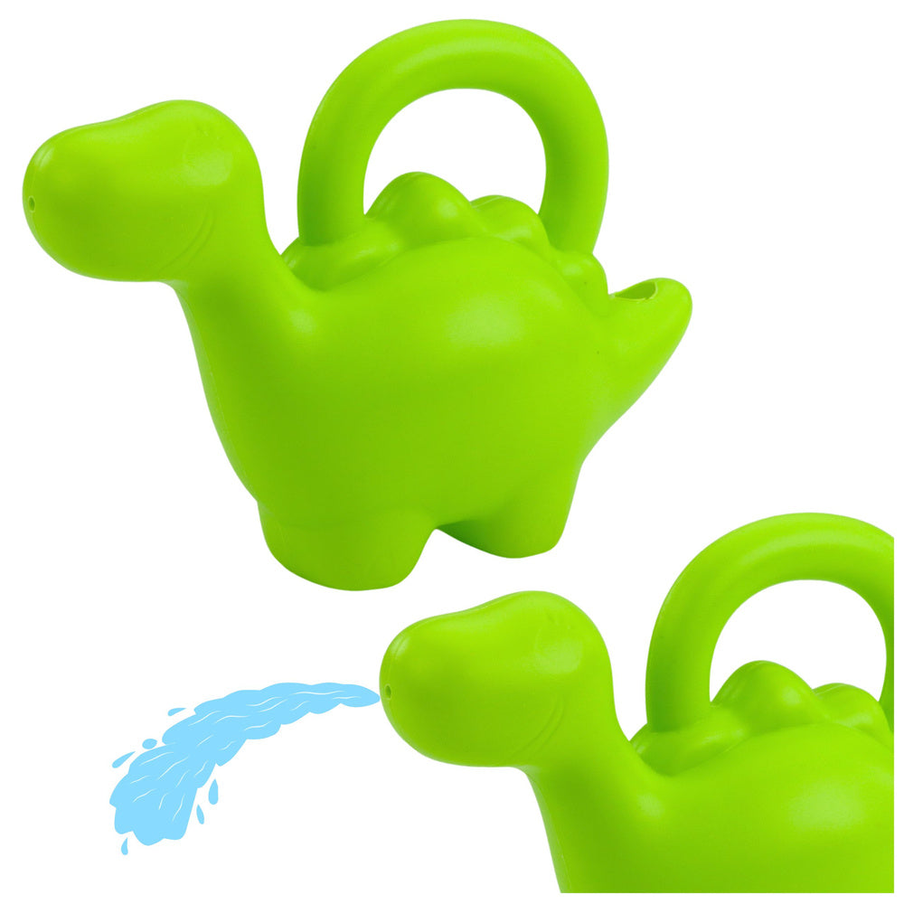 Small plastic watering can for children dinosaur green