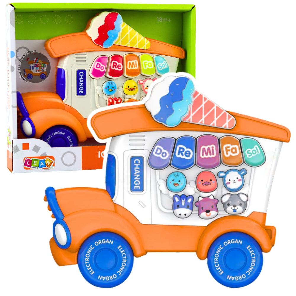Educational Electric Piano for Toddlers Ice Cream Parlor Orange