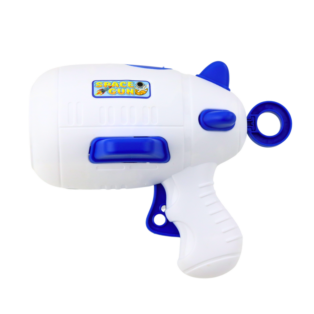LEAN TOYS Geschicklichkeitsspiel Schießen Ziel Pistole Klett Bälle Weltraum – Produktabbildung 2