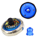 LEAN Toys Flying Disk Lion Spinner Launcher Set Blau – Produktabbildung 3