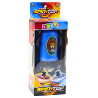 LEAN Toys Flying Disk Lion Spinner Launcher Set Blau – Produktabbildung 4