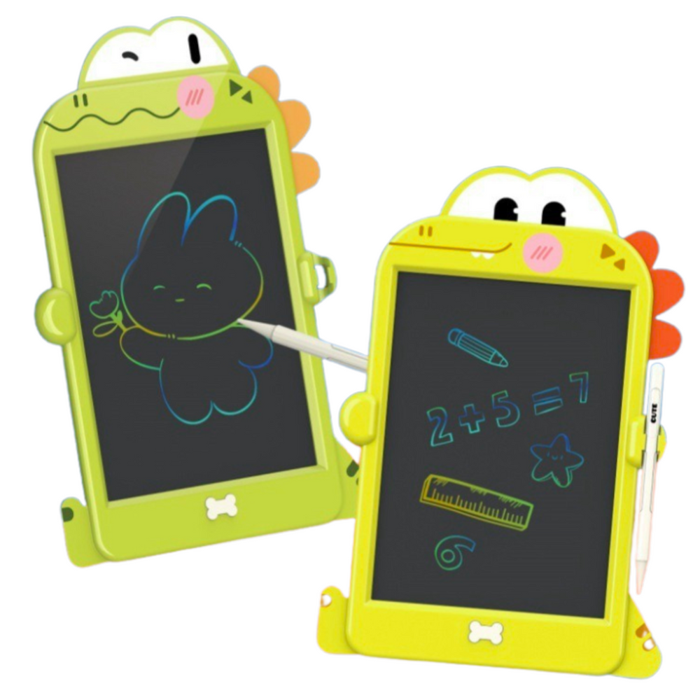 LCD writing and drawing board, dinosaur stylus, green (2)