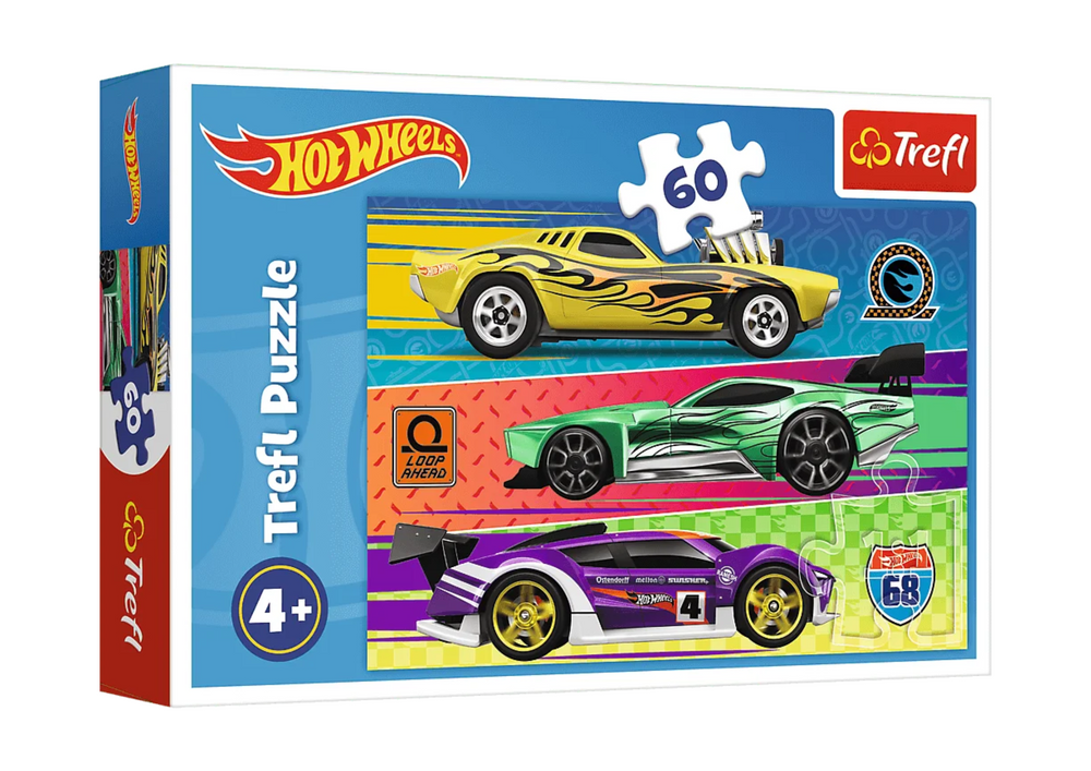 Trefl Puzzle Hot Wheels Puzzle 60 Teile Trefl-Rennen 17389
