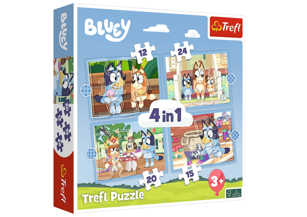 4in1 Puzzle Bluey And Her World Trefl 34637