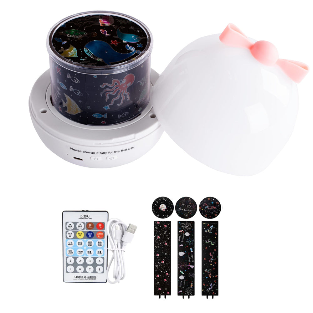 Star projector for kids, night light, 6 interchangeable projections