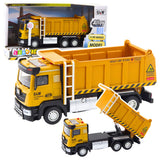 Construction vehicle yellow dump truck